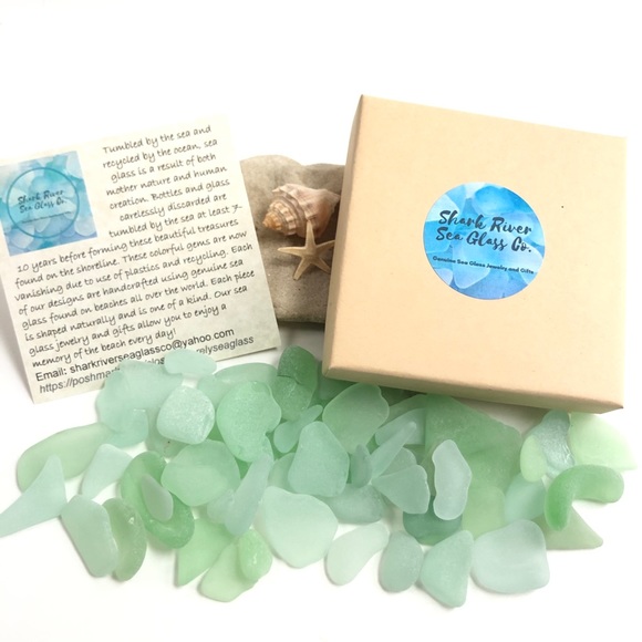 Genuine Sea Glass Beachy Drop Earrings - Picture 3 of 3